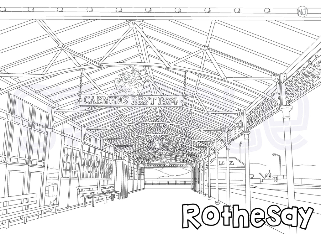 Cabmen's Rest Rothesay Colour In Sheet (FREE DIGITAL DOWN LOAD)