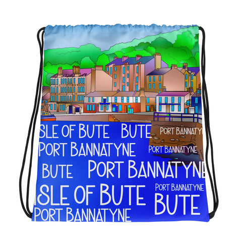 Isle of Bute Drawstring bag #16 - Port Bannatynne - FREE p&p Worldwide