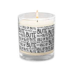 Isle of Bute Glass jar soy wax candle - Free p&p Worldwide