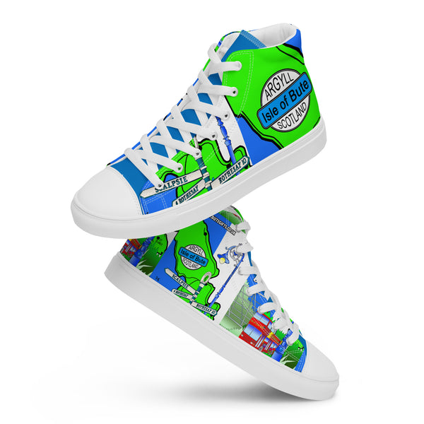 Isle of Bute Women's high top canvas shoes #1 Free p&p Worldwide