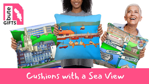 Showing a selection of Bute Gifts cushions
