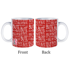 Port Bannatyne Red Typography Mug | Isle of Bute