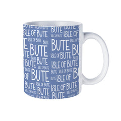 Port Bannatyne Blue Typography Mug | Isle of Bute