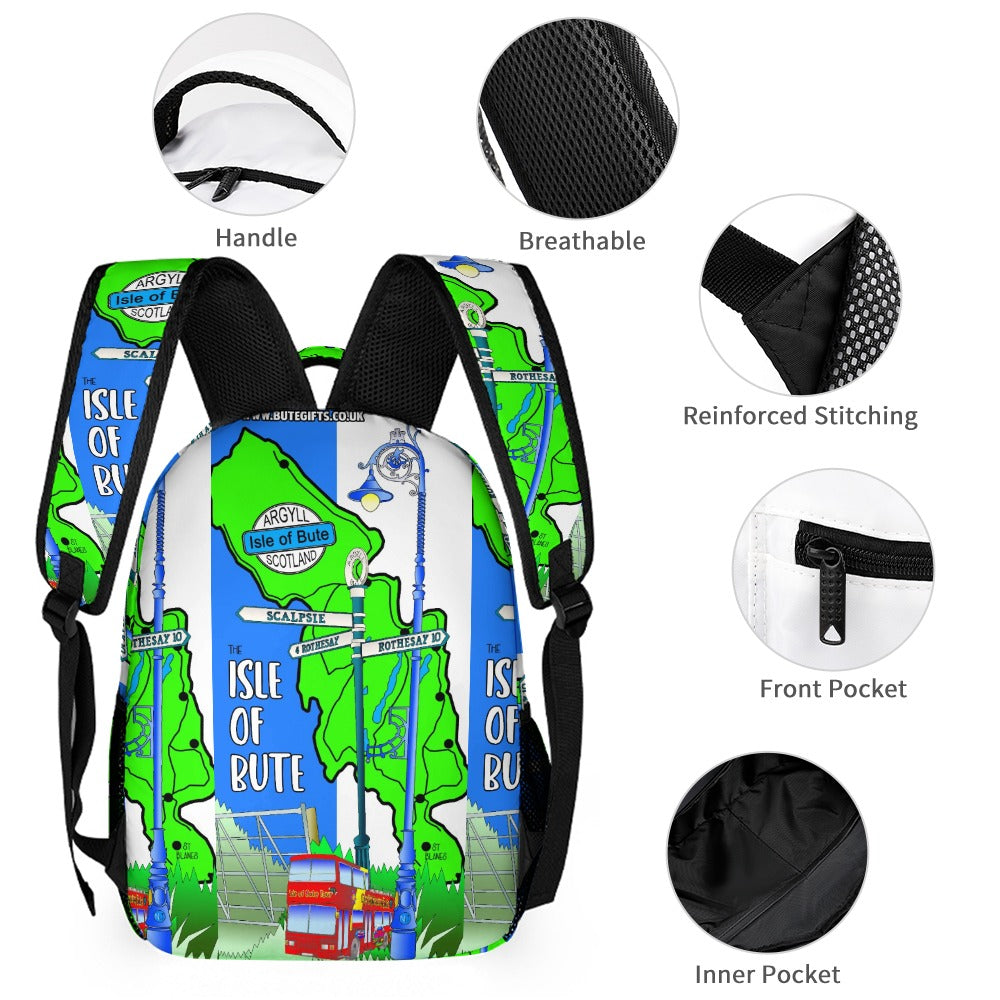 Isle of Bute Medium size Backpack/Lunch Bag/Cosmetic-Pencil Case - Free p&p Worldwide