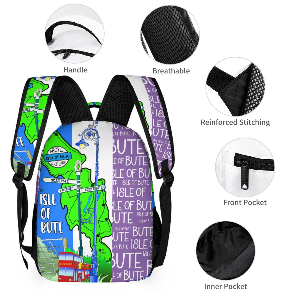 Isle of Bute Medium size Backpack/Lunch Bag/Cosmetic-Pencil Case - Free p&p Worldwide