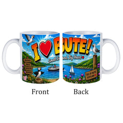 I Love Bute Mug | Colourful Isle of Bute Souvenir