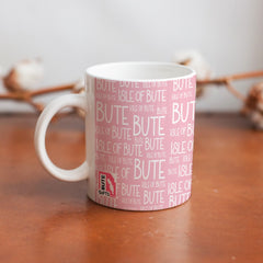 Port Bannatyne Pink Typography Mug | Isle of Bute