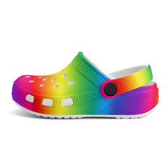 Kids Rainbow Soft Clogs - FREE p&p Worldwide