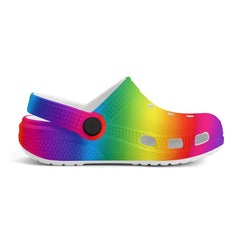 Kids Rainbow Soft Clogs - FREE p&p Worldwide