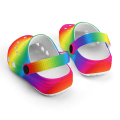 Kids Rainbow Soft Clogs - FREE p&p Worldwide