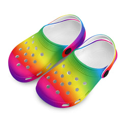 Kids Rainbow Soft Clogs - FREE p&p Worldwide