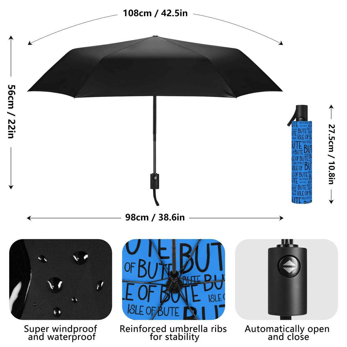 Isle of Bute Umbrella - Free p&p Worldwide