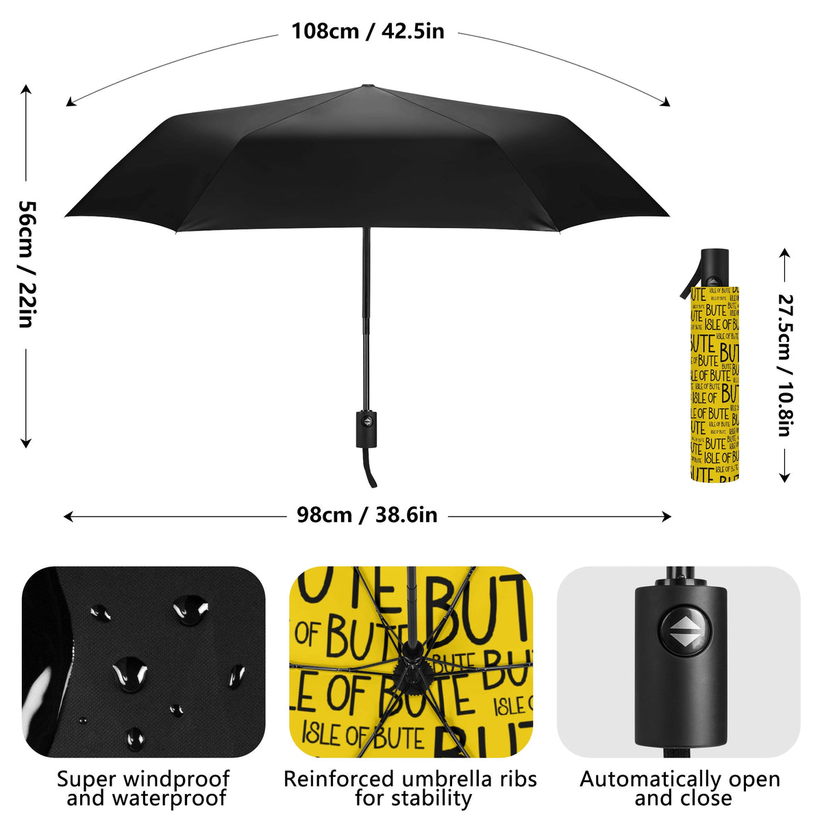 Isle of Bute Umbrella - Free p&p Worldwide