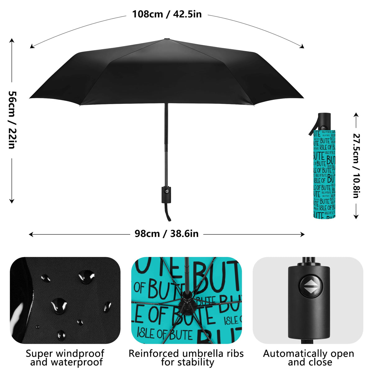 Isle of Bute Umbrella - Free p&p Worldwide