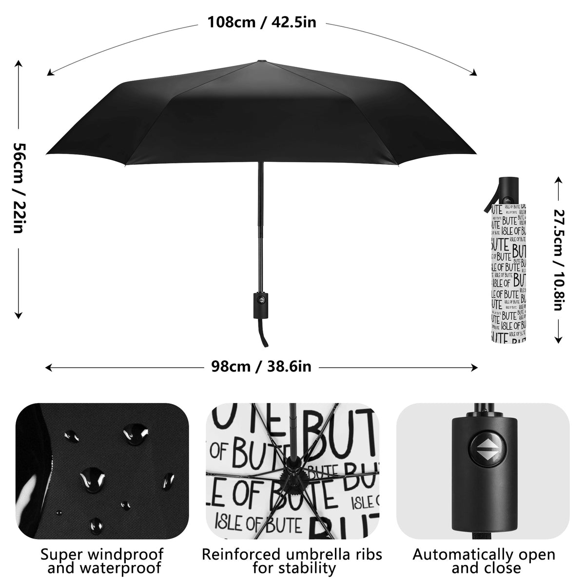 Isle of Bute Umbrella - Free p&p Worldwide