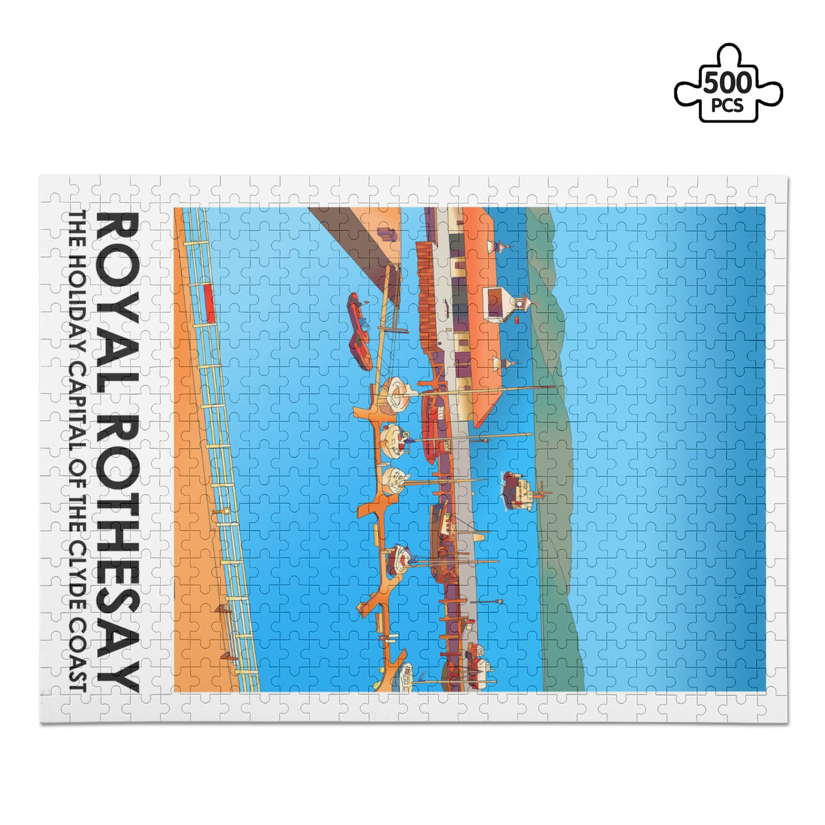 Rothesay Marina Isle of Bute Picture Puzzle Jigsaw (500 Pcs) -  - Free p&p Worldwide
