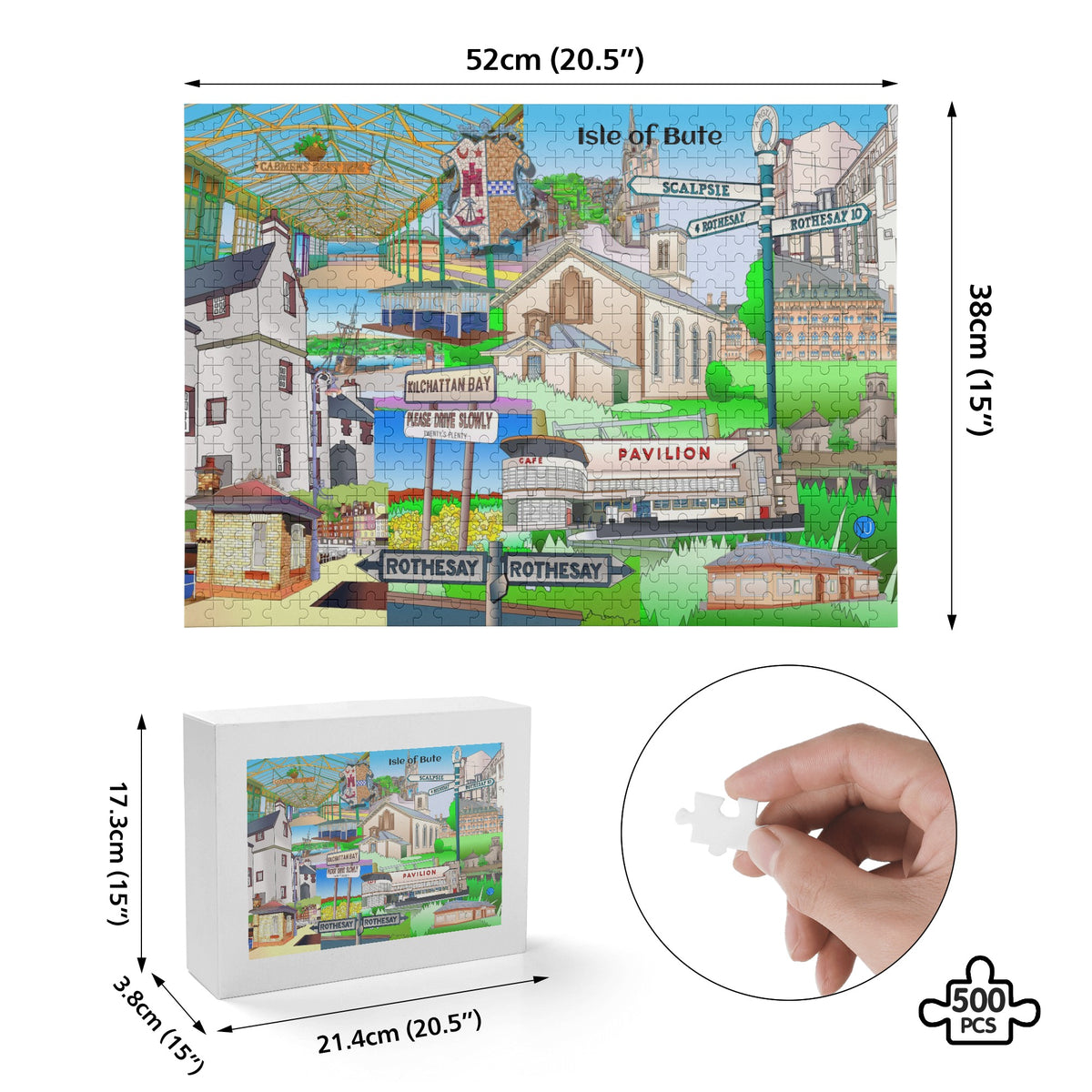 Isle of Bute Picture Puzzle Jigsaw (500 Pcs) - Free p&p Worldwide