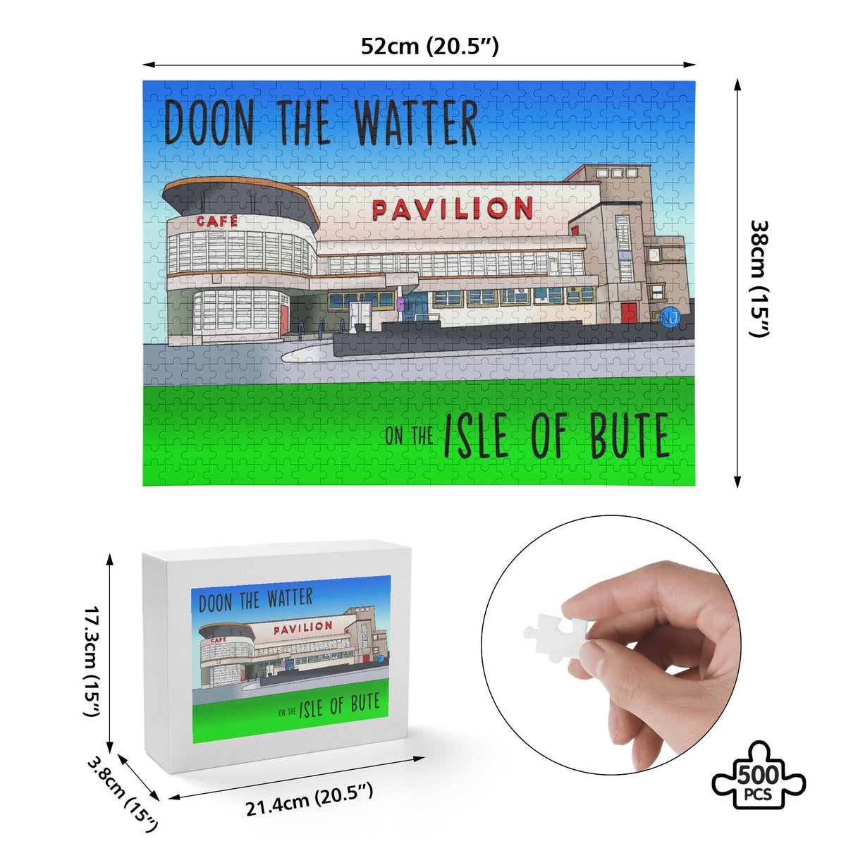 Rothesay Pavilion Isle of Bute Picture Puzzle Jigsaw (500 Pcs) Free p&p Worldwide