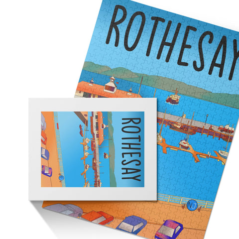 Rothesay Marina Isle of Bute Picture Puzzle Jigsaw (500 Pcs) Free p&p
