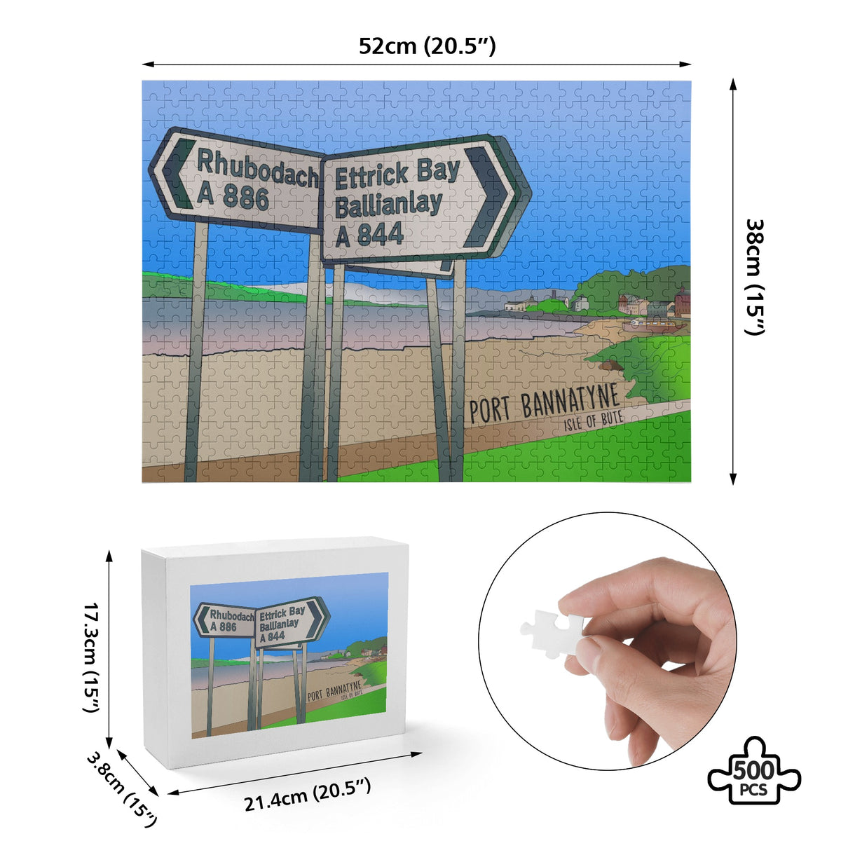 Port Bannatyne Isle of Bute Picture Puzzle Jigsaw (500 Pcs)  - Free p&p Worldwide