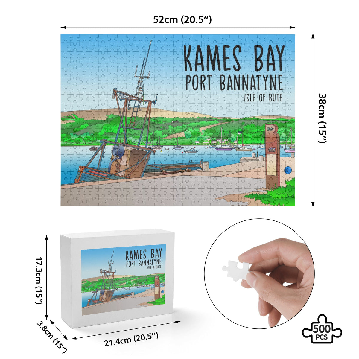Rothesay Isle of Bute Picture Puzzle Jigsaw (500 Pcs)  - Free p&p Worldwide