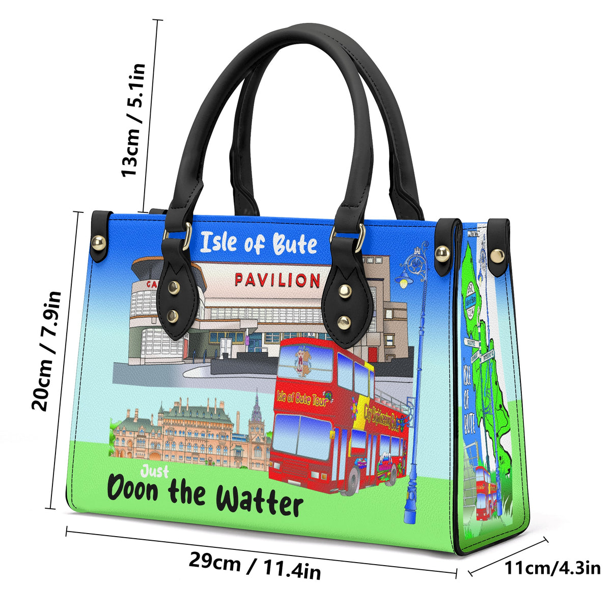 Isle of Bute Designer Handbag - Free p&p Worldwide - Different Design on each side
