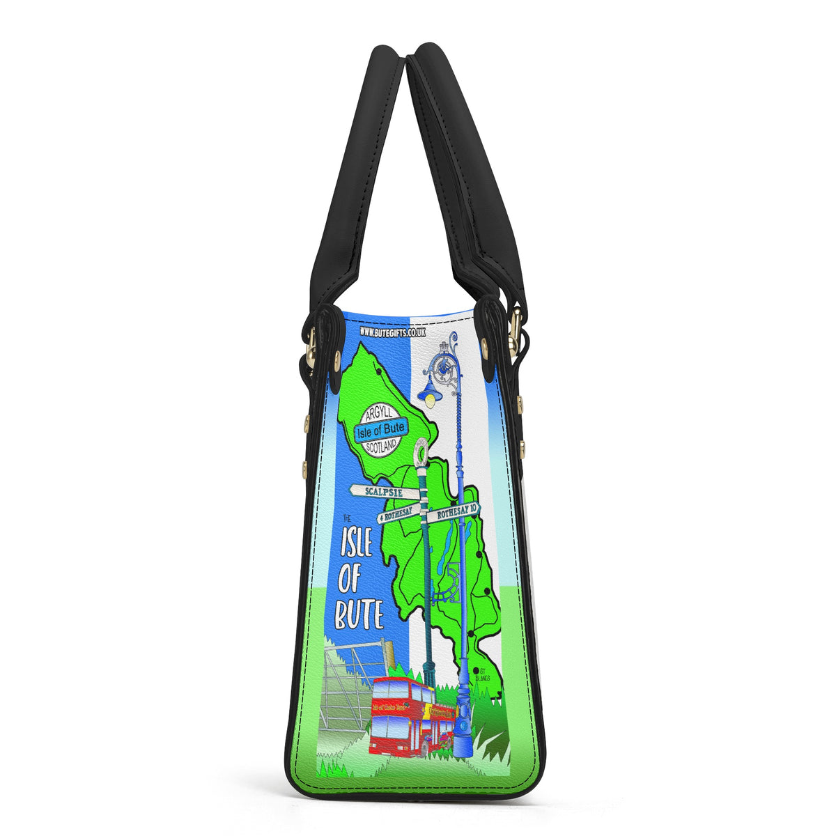 Isle of Bute Designer Handbag - Free p&p Worldwide - Different Design on each side