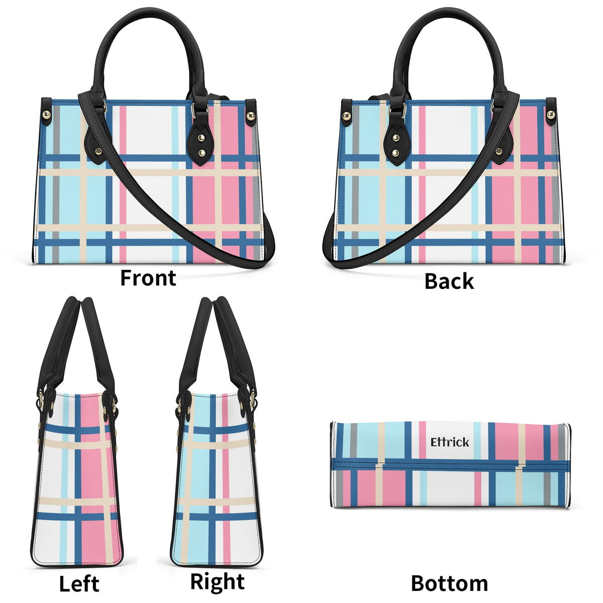 Ettrick Tartan Designer Handbag With Shoulder Strap - Free p&p Worldwide