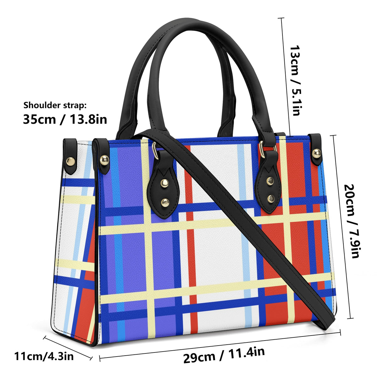 St Ninians Tartan  Designer Handbag With Shoulder Strap - Free p&p Worldwide