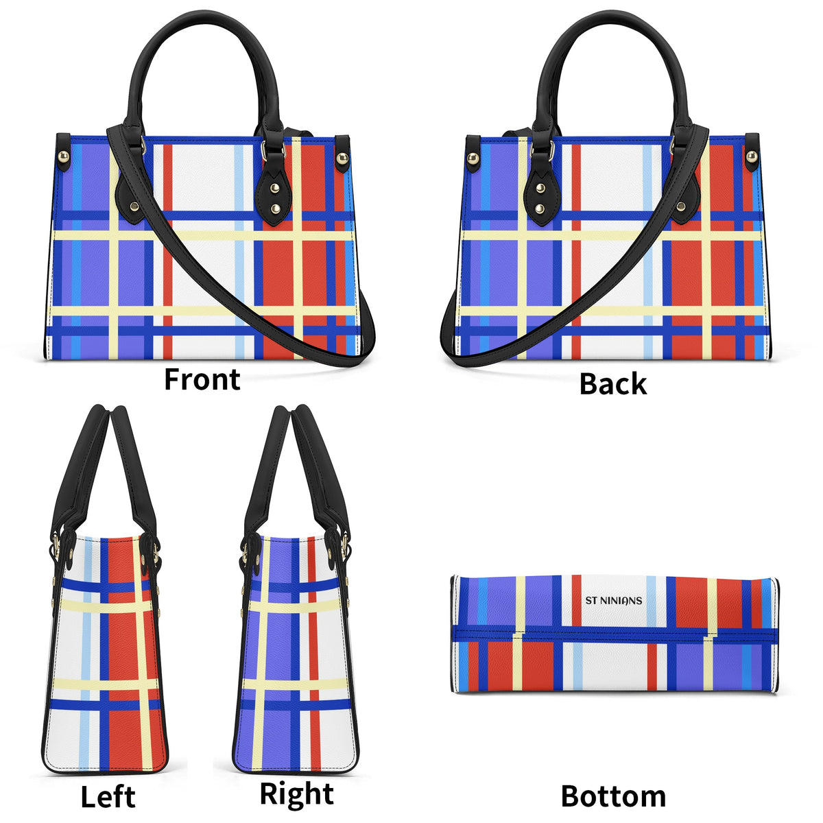 St Ninians Tartan  Designer Handbag With Shoulder Strap - Free p&p Worldwide