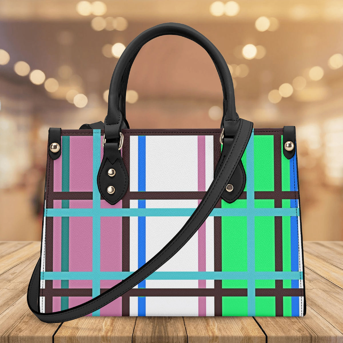 Scalpsie Tartan Designer Handbag With Shoulder Strap - Free p&p Worldwide