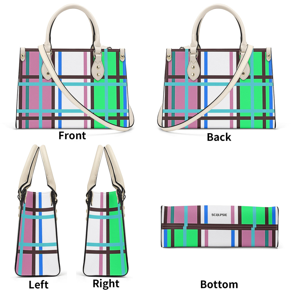 Scalpsie Tartan Designer Handbag With Shoulder Strap - Free p&p Worldwide
