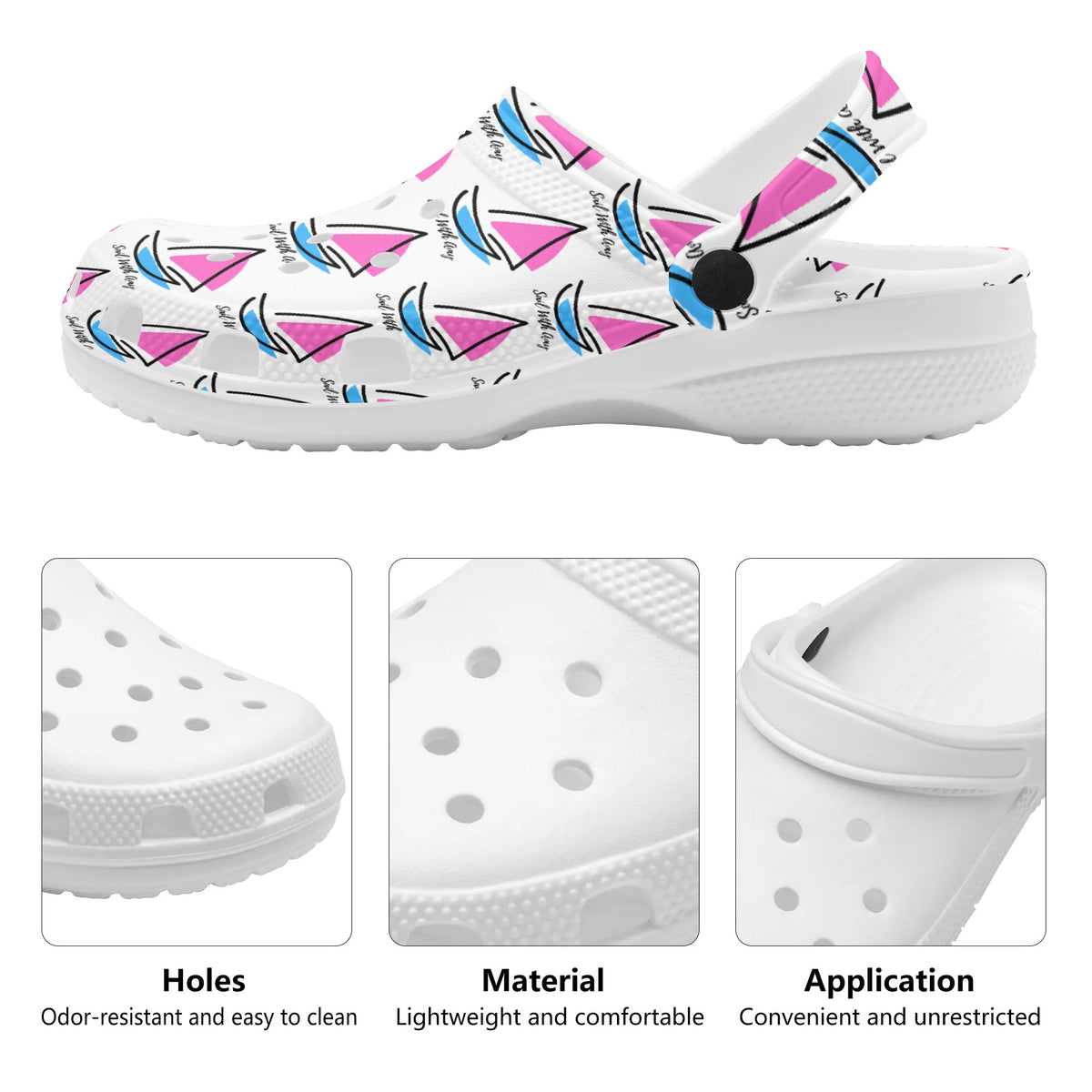 Sail with Amy - Women's Clog's  - Free p&p Worldwide