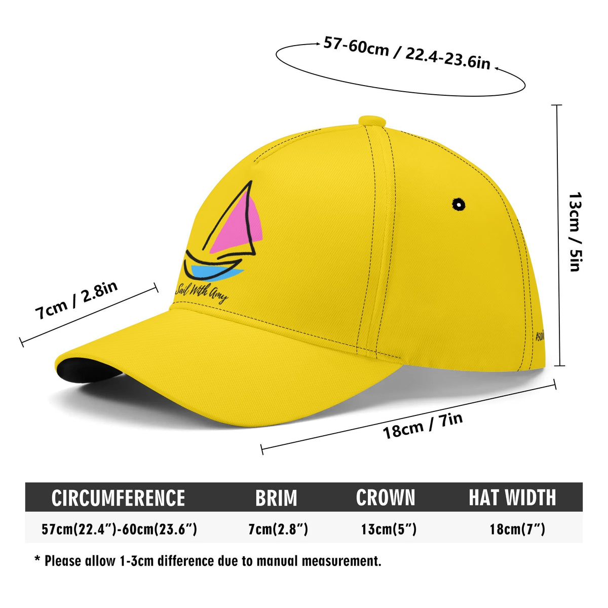 Sail with Amy - B'ball hat - Free p&p Worldwide