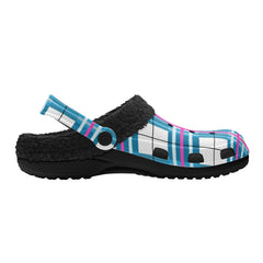 Bute SKy Tartan Adults Fur Lined Clogs - Free p&p Worldwide