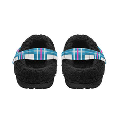 Bute SKy Tartan Adults Fur Lined Clogs - Free p&p Worldwide