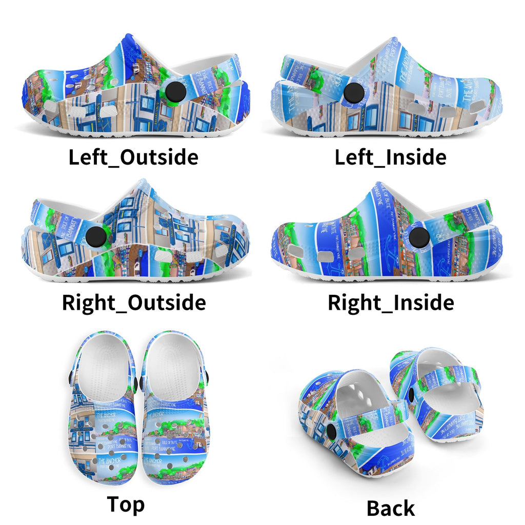 Port Bannatyne Isle of Bute Kids Soft Clogs - FREE p&p Worldwide