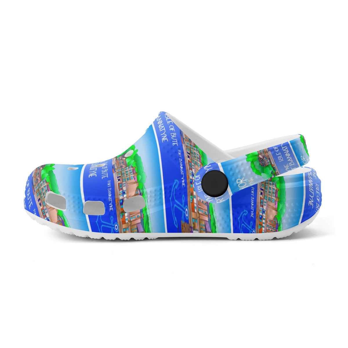 Port Bannatyne Isle of Bute Kids Soft Clogs - FREE p&p Worldwide