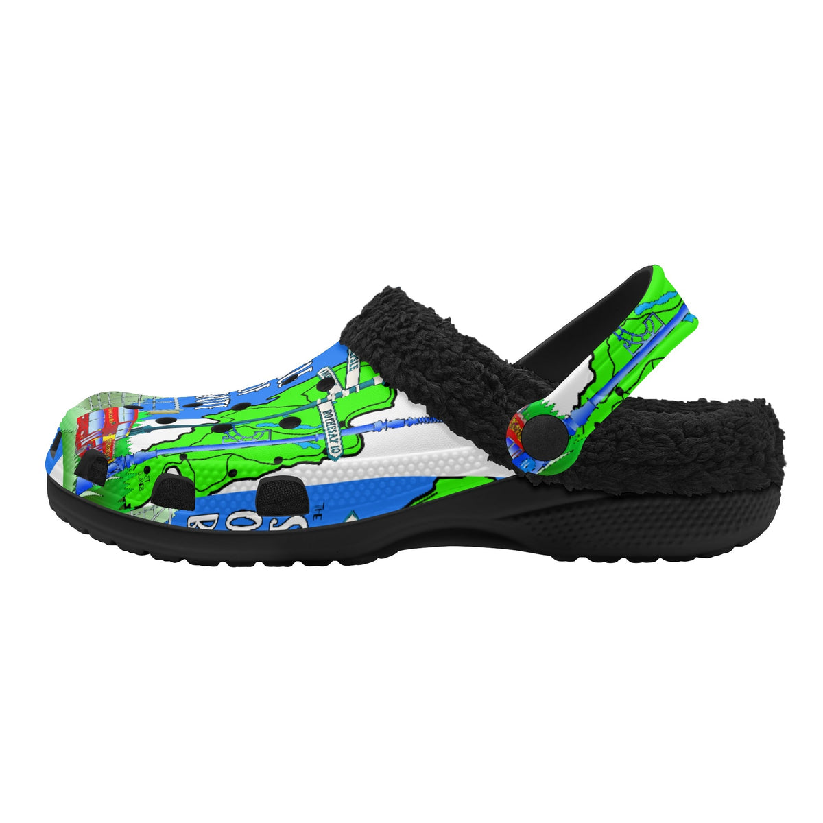 Isle of Bute Adults Fur Lined Clogs - Free p&p Worldwide
