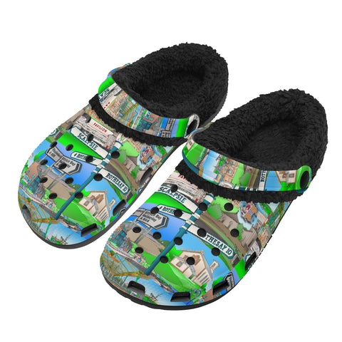 Isle of Bute Adults Fur Lined Clogs - Free p&p Worldwide