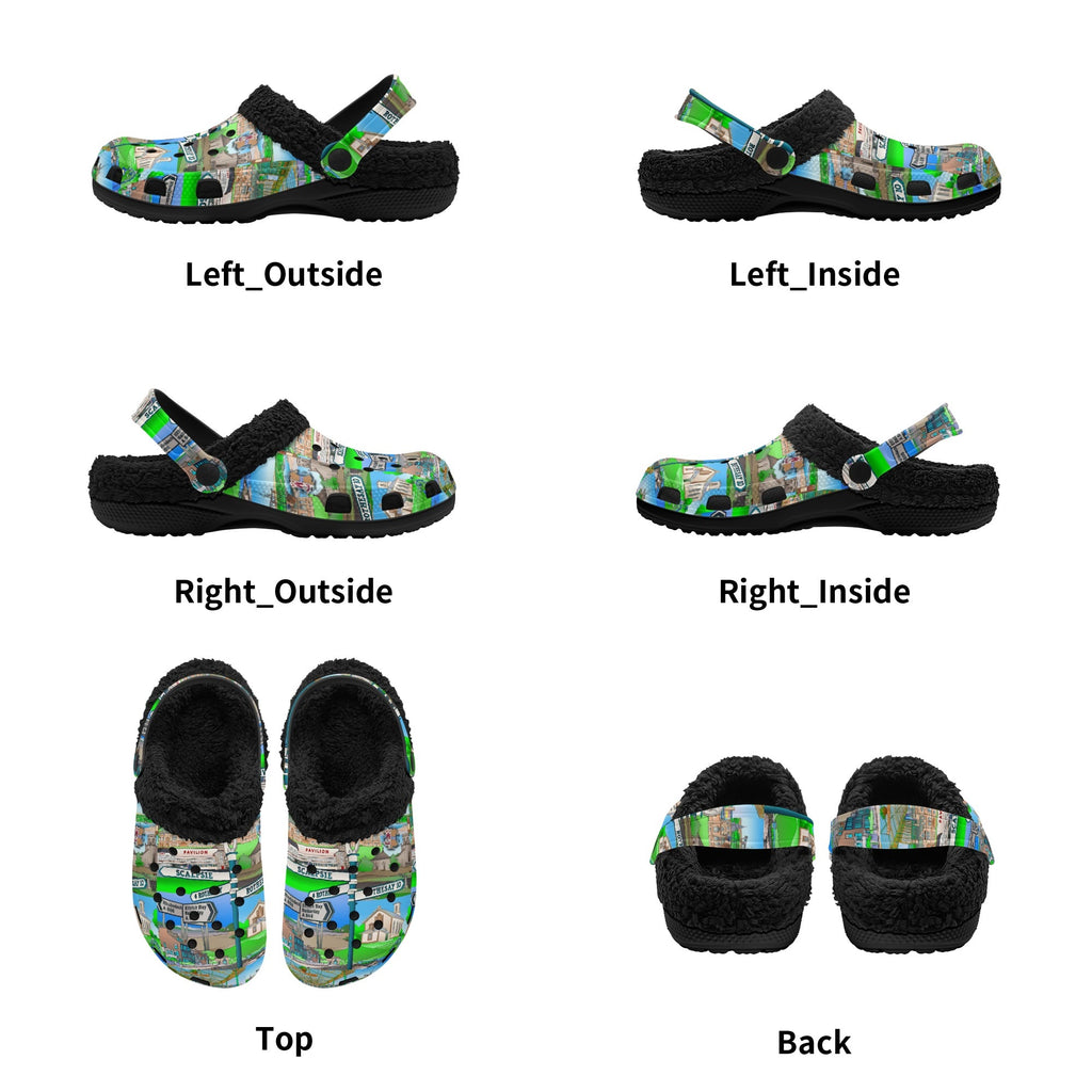 Isle of Bute Adults Fur Lined Clogs - Free p&p Worldwide