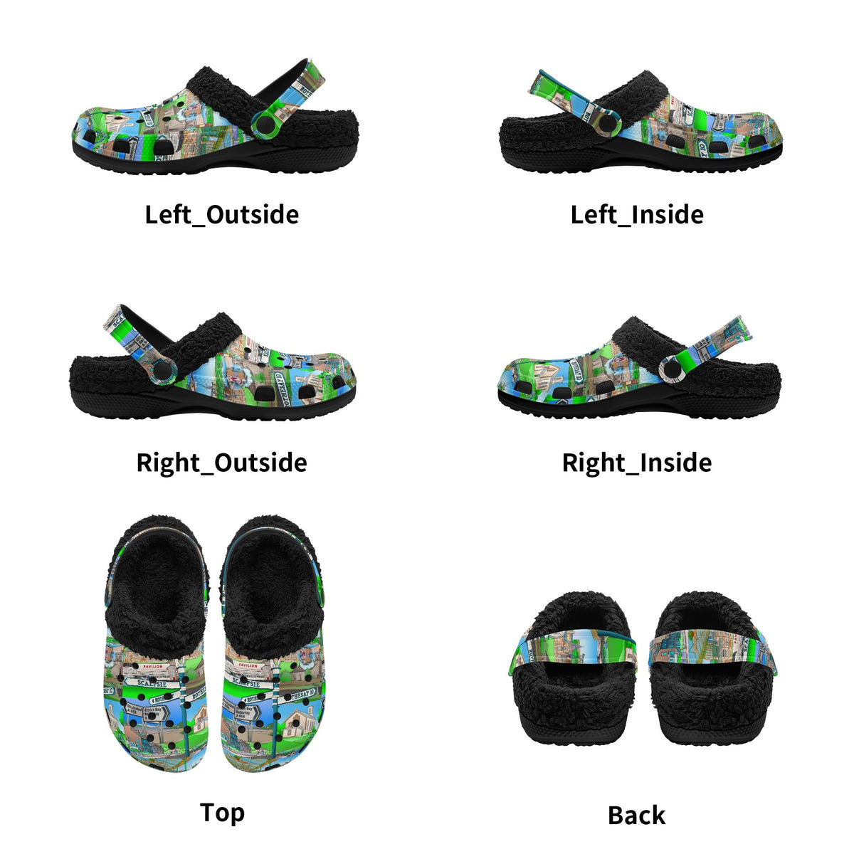 Isle of Bute Adults Fur Lined Clogs - Free p&p Worldwide