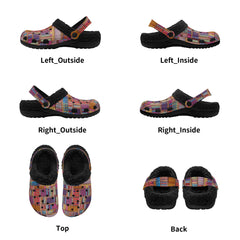 Isle of Bute Adults Fur Lined Clogs - Free p&p Worldwide