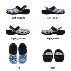 Isle of Bute Adults Fur Lined Clogs - Free p&p Worldwide