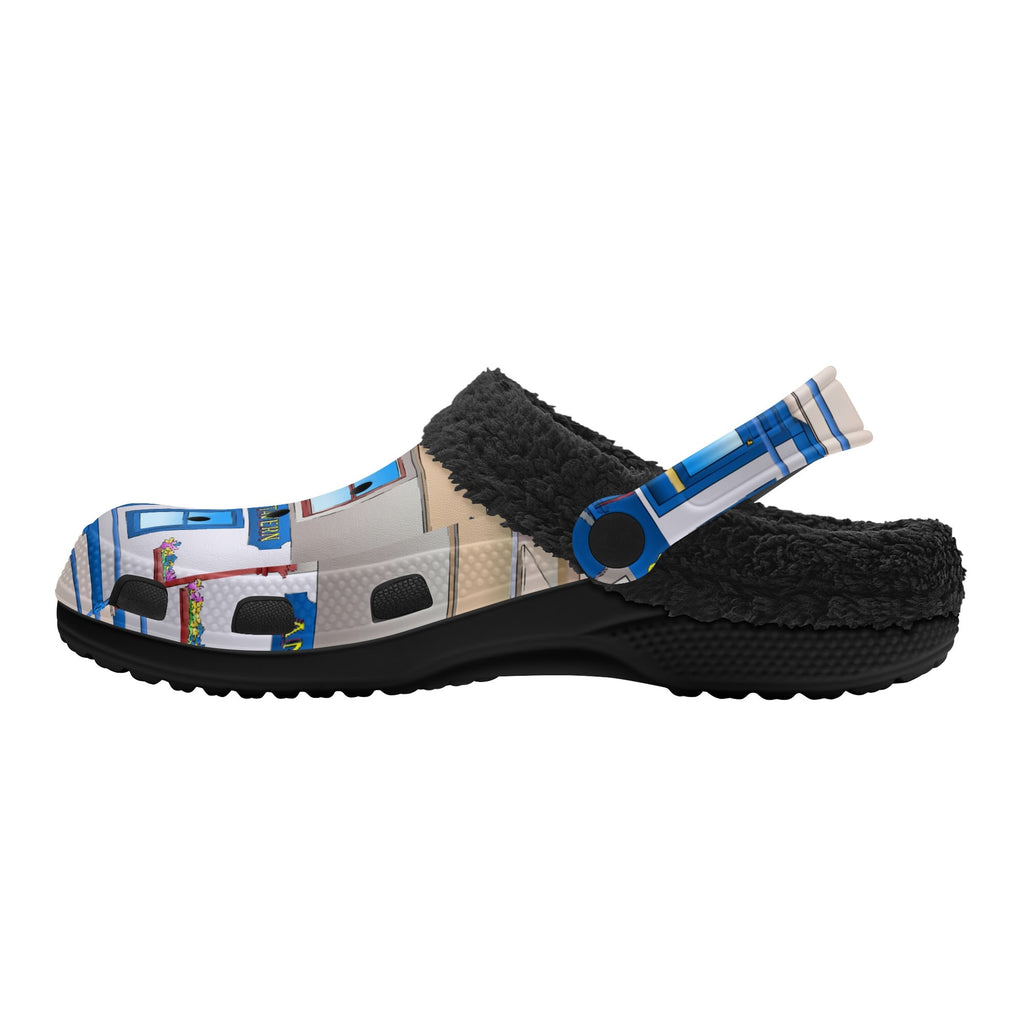 Isle of Bute Adults Fur Lined Clogs - Free p&p Worldwide