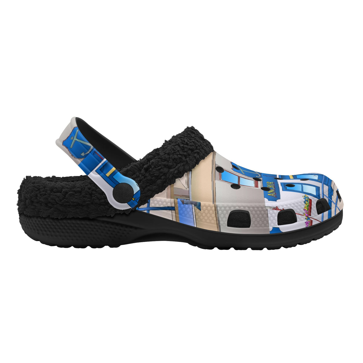 Isle of Bute Adults Fur Lined Clogs - Free p&p Worldwide