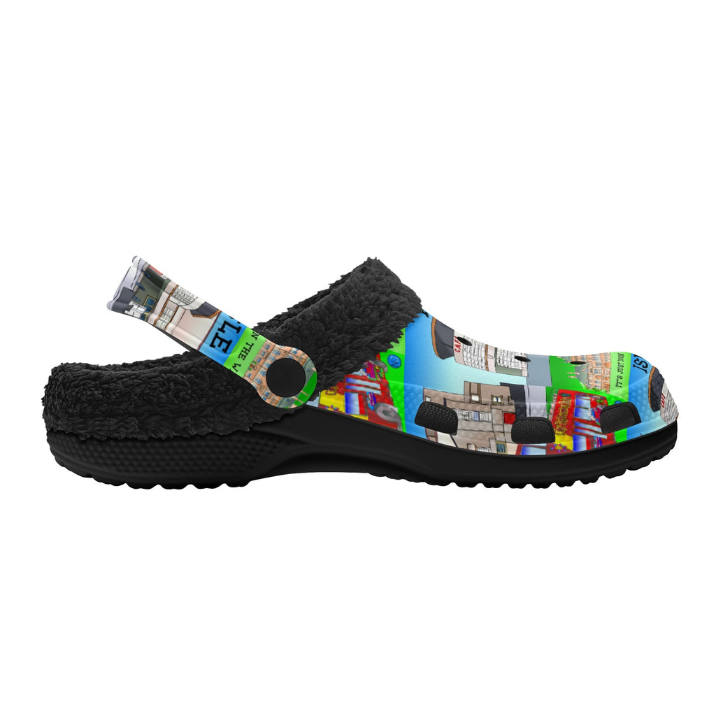 Isle of Bute Adults Fur Lined Clogs - Free p&p Worldwide