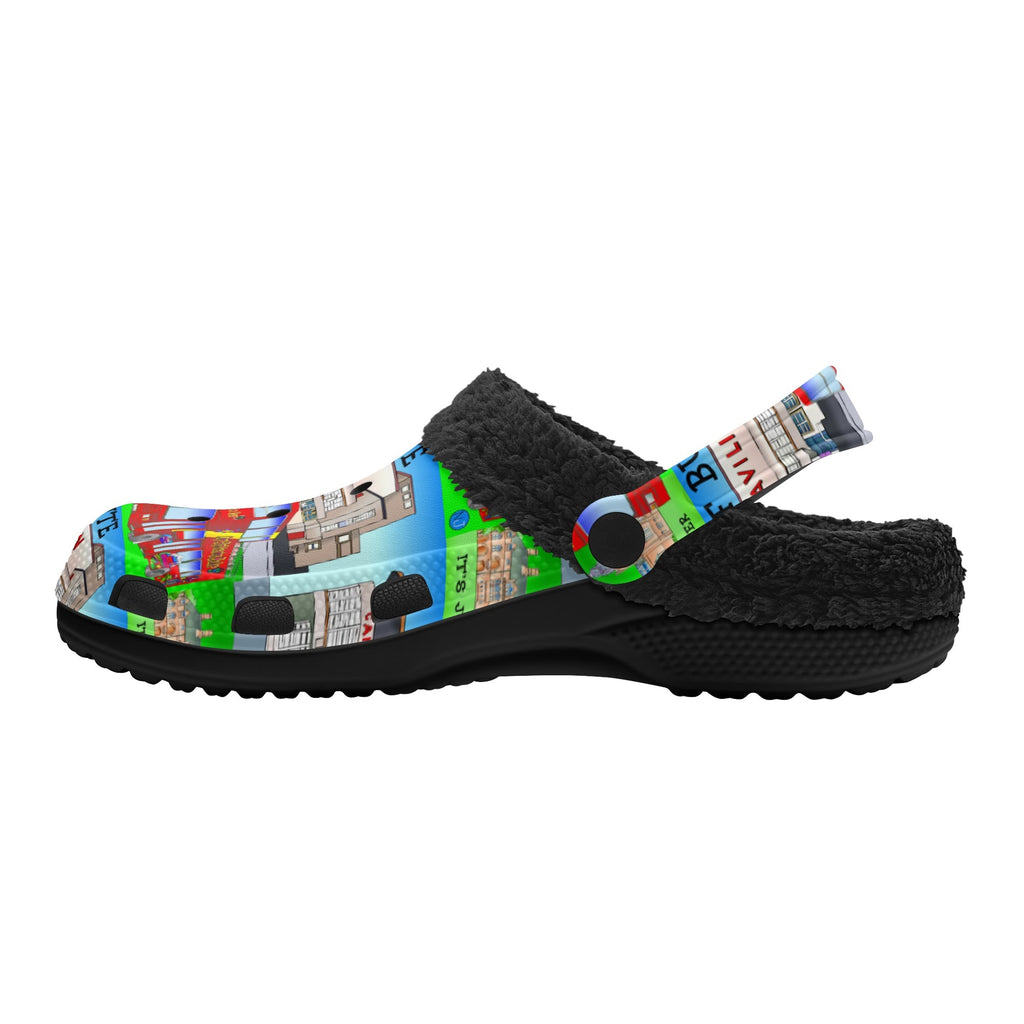 Isle of Bute Adults Fur Lined Clogs - Free p&p Worldwide
