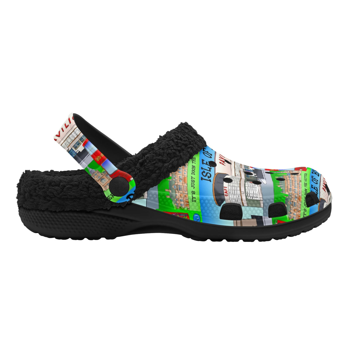 Isle of Bute Adults Fur Lined Clogs - Free p&p Worldwide