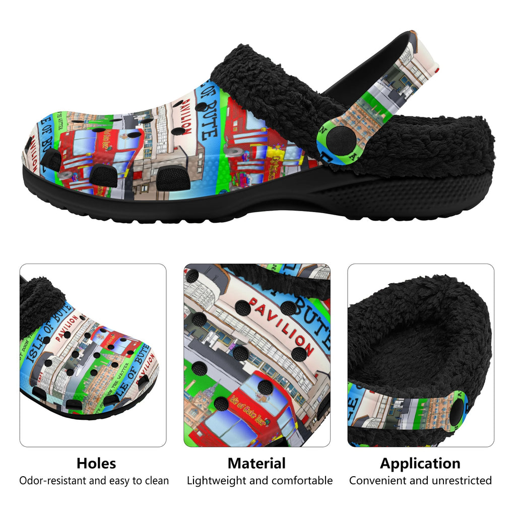 Isle of Bute Adults Fur Lined Clogs - Free p&p Worldwide